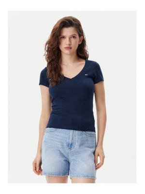lot-de-2-tshirt-col-v-tommy-jeans-0xx-ecru-dark-night-navy-dw0dw21367