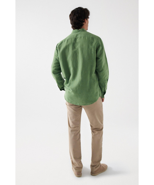 chemise_en_lin_homme_verte_2