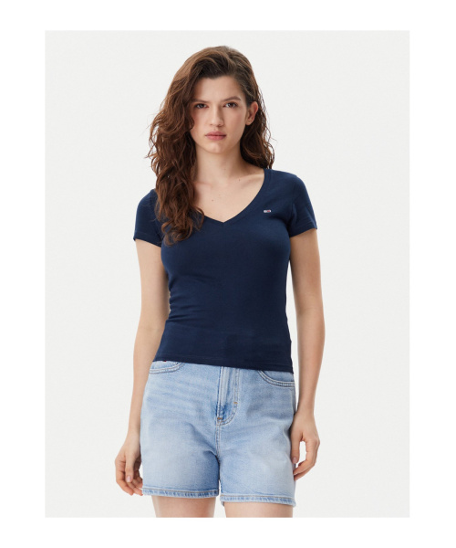 lot-de-2-tshirt-col-v-tommy-jeans-0xx-ecru-dark-night-navy-dw0dw21367
