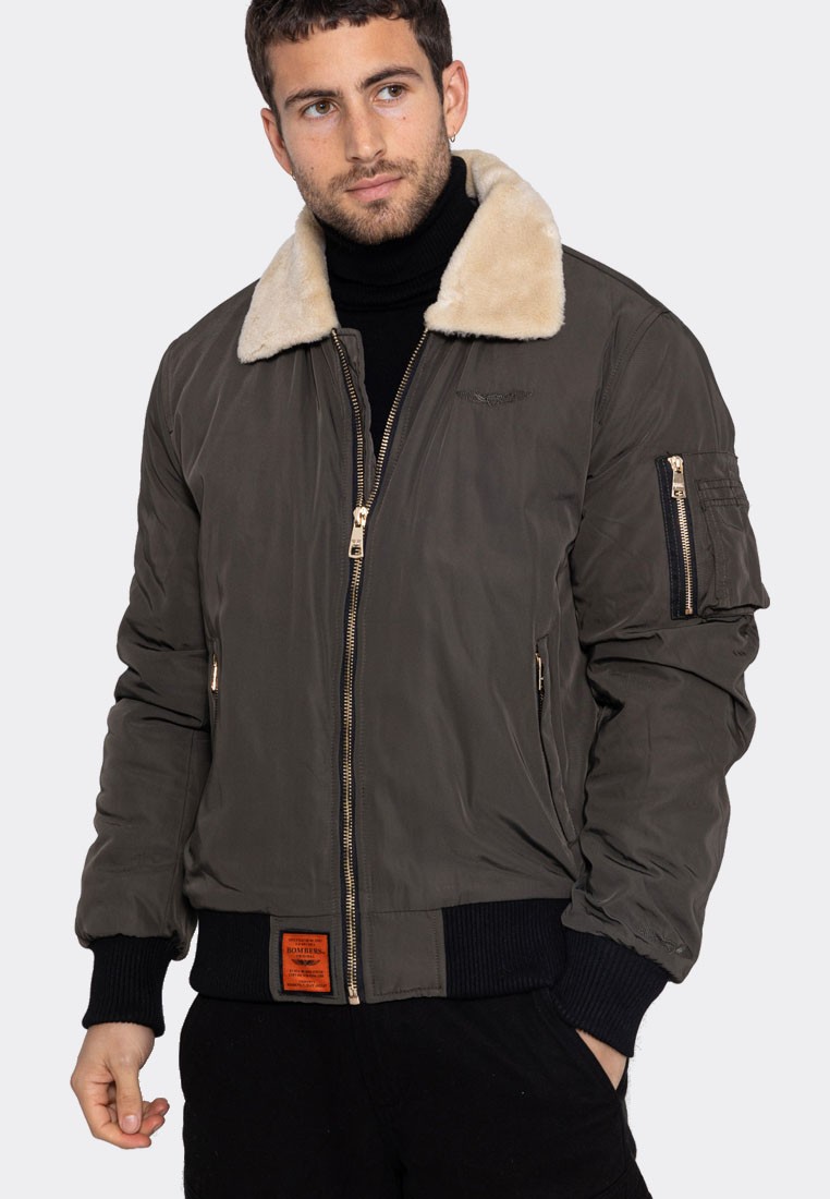 Blouson bombers col fourrure outlet